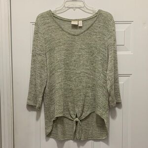 3/$15 Chico's Sage Green Knit Sweater Top Size 2 (Size 12)